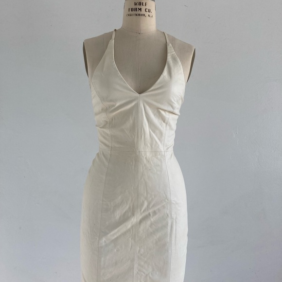 Bird by Juicy Couture Dresses & Skirts - BIRD BY JUICY COUTURE LEATHER HALTER DRESS